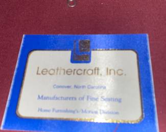 LEATHERCRAFT BURGANDY LEATHER SOFA