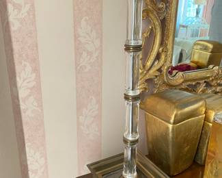  PAIR OF GLASS BAMBOO LAMPS BY CHAPMAN($$$$)!