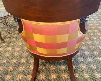 CUSTOM UPHOLSTERED AND WOOD FRAME CHAIR