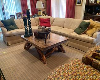 BAKER SECTIONAL
GORGEOUS RUSTIC WOOD COFFEE TABLE