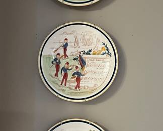Trio of Vernon Kilns plates