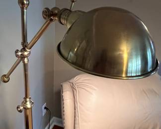 Adjustable brass floor lamp