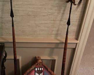 African Souvenir Spears and Shield
