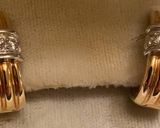 Heavy 14K Gold Dankner Earrings