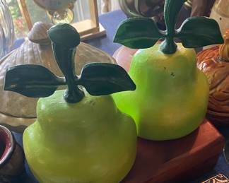 Cast Iron Pear Bookends