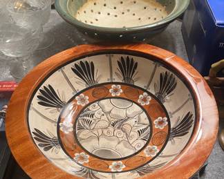 Pottery and Decorated Wooden Bowls