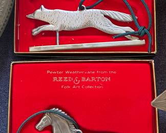 Reed & Barton Pewter Ornaments