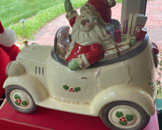 Lenox Santa's Holiday Journey Cookie Jar with Box