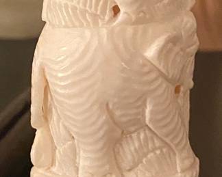 Small Bone Elephant Figure