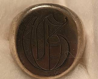 Old Sterling Signet Ring