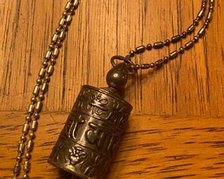 Sterling Tibetan Prayer Necklace