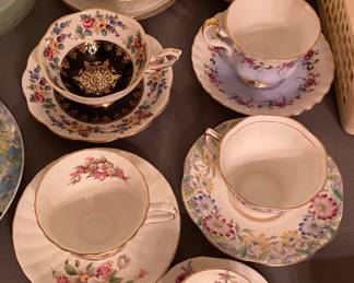 Fine China Teacups and Saucers