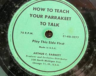 How to Teach Your Parakeet to Talk 78 Record
