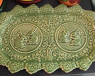 Reading China Rabbit Platter