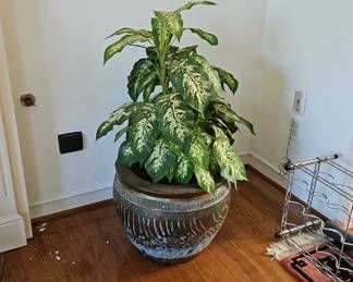 Artificial Plant In Brass Pot