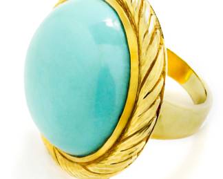 Mitchell Peck 18k Turquoise Ring