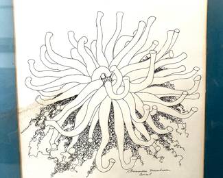 Vintage Sketch Framed Signed 