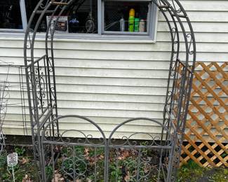 Vintage Wrought Iron Garden Trellis 