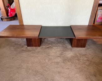 Mid Century Modern Coffee Table (Slate Slide ) 