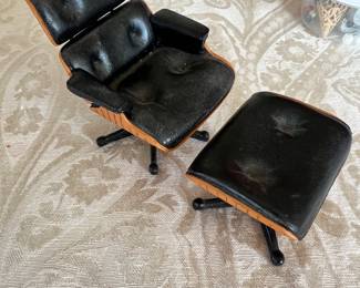 Vintage Minature Eames Lounge Chair and Ottoman 