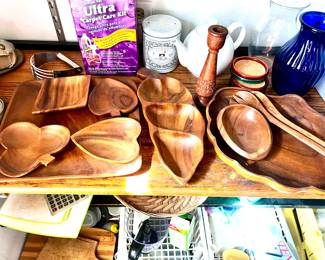 Vintage MCM Wood Serving Platter/Trays 