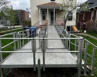 Adjustable Aluminum Handicapp Ramp 31FT 6IN by 7FT 8IN 
Height Adjustable 