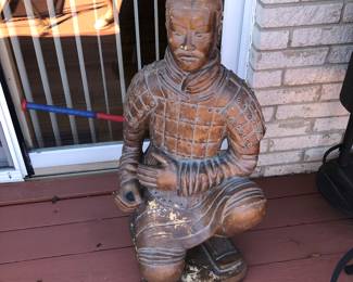 Large about 36" high Warrior figurine 