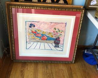 Peter Max Reclining Lady Signed - AP18 