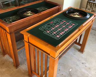 2 Casino Roulette Tables & other gaming items 