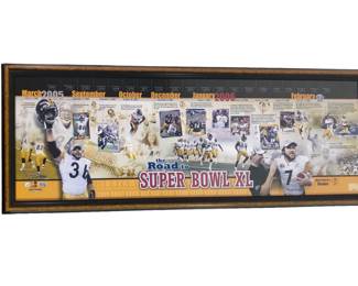 Framed Super Bowl Memorabilia