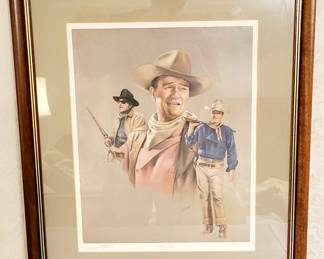 John Wayne Signed and numbered Art