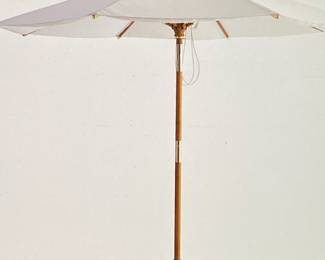 2 matching Pottery Barn wood umbrella's. New each costs $699-$999.o