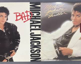 Michael Jackson Vinyl Records Bad & Thriller