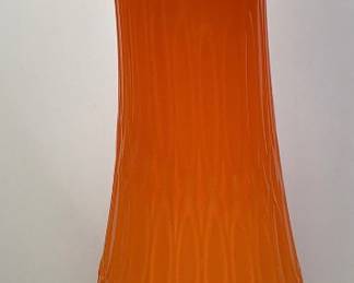 L.E. Smith Orange Swung Glass Vase