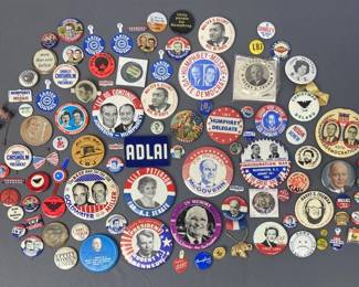 40s-80s Political & Protest Pin Back Buttons