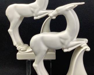 Porcelain Deer Sculptures
