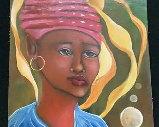 African Woman Painting Benis James