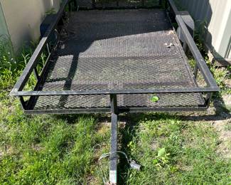 5' x 8" metal mesh floor utility trailer