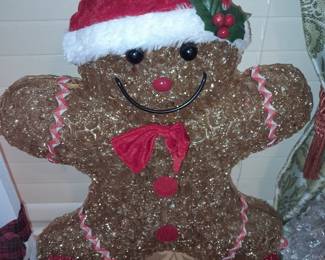 Christmas Light Up Plastic Gingerbread Man