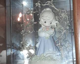 Precious Moments Figurine In Display Case