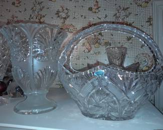 HUGE Assortment Of Crystal (Vases, Bowls, Baskets, Decorative Accents, Tableware, Etc.)