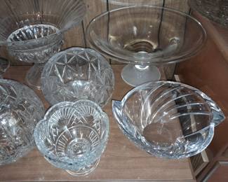 HUGE Assortment Of Crystal (Vases, Bowls, Baskets, Decorative Accents, Tableware, Etc.)