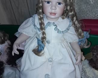 An ENTIRE Room Of Porcelain & Vinyl Collectible Dolls