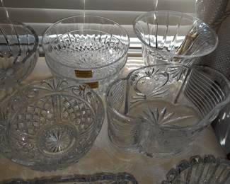 HUGE Assortment Of Crystal (Vases, Bowls, Baskets, Decorative Accents, Tableware, Etc.)