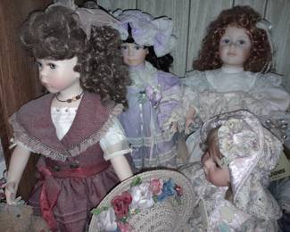 An ENTIRE Room Of Porcelain & Vinyl Collectible Dolls