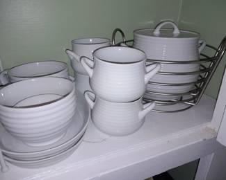 Crate & Barrel Stoneware Set