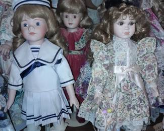 An ENTIRE Room Of Porcelain & Vinyl Collectible Dolls