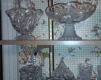HUGE Assortment Of Crystal (Vases, Bowls, Baskets, Decorative Accents, Tableware, Etc.)