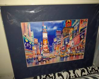 NYC Matted Timesquare Artwork