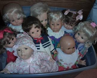 An ENTIRE Room Of Porcelain & Vinyl Collectible Dolls